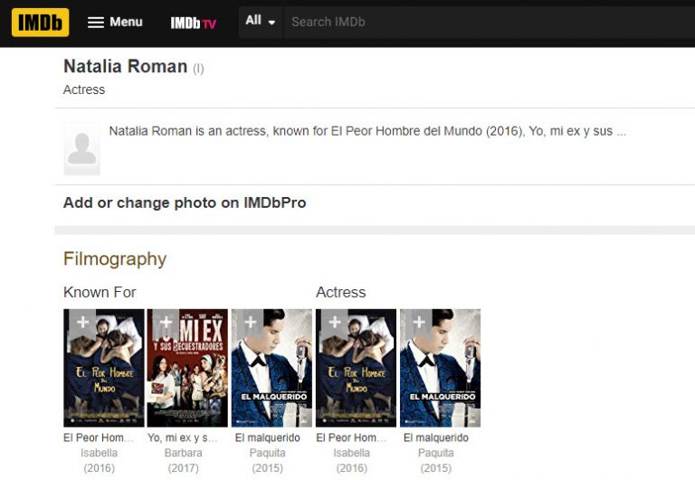 Nati Roman en IMDB